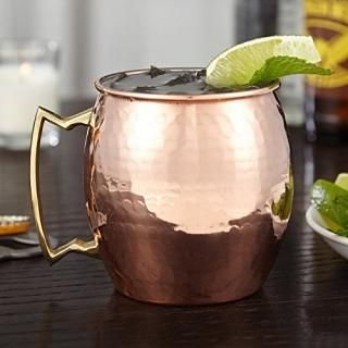 Moscow Mule Hammered Copper 18 Ounce Drinking Mug Set of 8 by Home Select