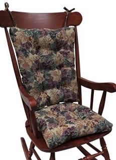 The Gripper Non-slip Cabernet Tapestry Jumbo Rocking Chair Cushions New