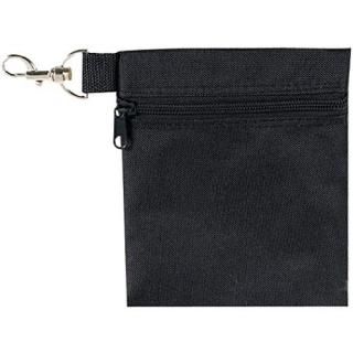 Black - Golf Tee Pouch BuyAgain 14cm X 17cm Professional Zipper Golf Tee / Ball 