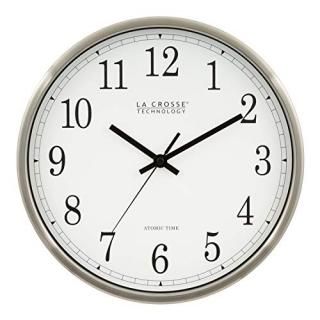 La Crosse Technology WT-3126B 12-Inch Atomic Analog Wall Clock Aluminum by La Cr