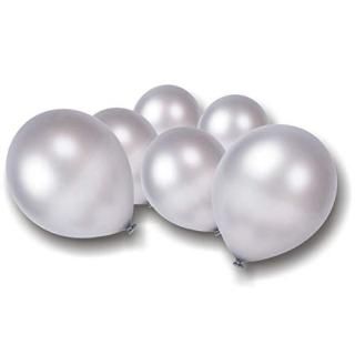PMLAND Silver Latex 30cm Balloons - 100 Pcs
