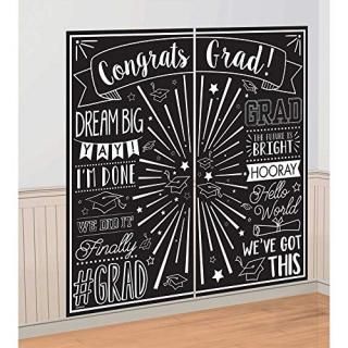 Amscan Selfie Graduation Scene Setter Wall Decorating Kit