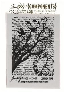 Tim Holtz Cling Rubber Stamp 2.5X3.5-Time  
