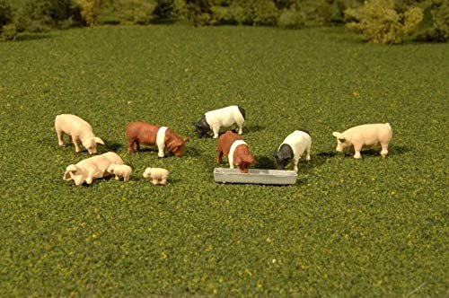 Bachmann Scene Scopes-Miniature Figures-Pigs 9Pcs/Pak HOスケール