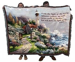 PureIncCoastal Splendor with Scripture Blanket Tapestry Throw