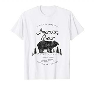 T-Shirt American Bear Wild Territory Alaska State