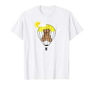 Cute Teddy Bear Hot Air Balloon Art T-Shirt