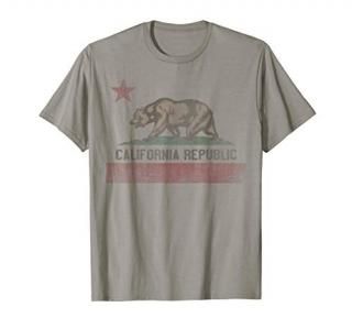Vintage California Bear Flag Distressed Graphic T-Shirt