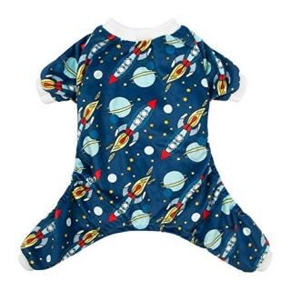 CuteBone Rocket Dog Pjs Medium Onesies Pet Clothes Jumpsuit Apparel Soft Pajamas