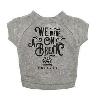 Friends TV Show We were On A Break Dog T Shirt in Grey  Soft Dog Shirt Machine W