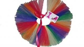Handcrafted Rainbow Colors Mesh Tutu for Dogs.
