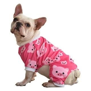 CuteBone Pink Pig Dog Pajamas Cute Cat Clothes Pet Pjs Onesie Medium P46M