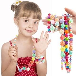 Dr.Pink 3 Sets Kids Lovely Necklace Bracelet Set Princess Party Favour Play Neck