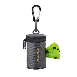 simpletome Dog Waste Bag Dispenser for Leash Belt Waterproof 1680D Oxford YKK Zi