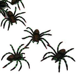 U.S. Toy Painted Spiders  Package of 12 Black