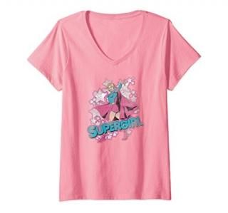 Womens Supergirl I'm Supergirl V-Neck T-Shirt