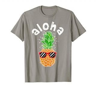 VINTAGE Pineapple Aloha Sunglasses Hawaiian T-Shirt