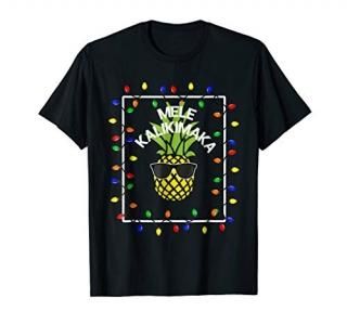 Mele Kalikimaka Pineapple Sunglasses Shirt - Christmas Light