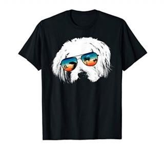 LHASAPOO Shirts With Glasses Sunglasses Retro Style T-Shirt
