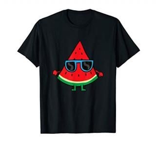 Watermelon Summer Melon With Sunglasses Watermelon T-Shirt