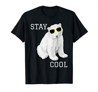Stay Cool Cute Baby Polar Bear Cub With Sunglasses T-Shirt
