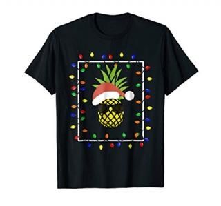Christmas Lights and Pineapple Sunglasses Shirt