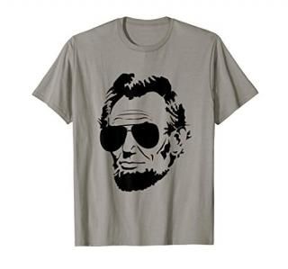 Abe Lincoln T Shirt Abraham Lincoln Portrait with Sunglasses