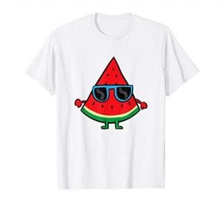 Watermelon Kids Summer Melon Sunglasses Fruit Watermelon T-Shirt
