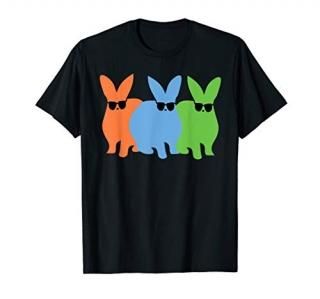 easter bunny hip trio bunnies sunglasses easter sunday T-Shirt
