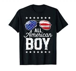 All American Boy 4th Of July Family Matching Sunglasses Gift T-Shirt