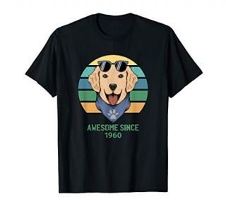 60th Birthday Gift - Dog With Sunglasses Awesome Since 1960 T-Shirt