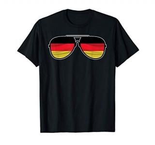 German Flag Sunglasses Shirt Funny German Flag T-Shirt