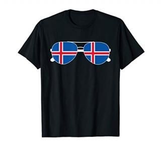 Icelandic Flag Iceland Sunglasses T-Shirt Iceland Flag Tee T-Shirt