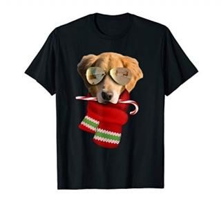 Golden Retriever shirt Christmas Gift Dog Lovers Sunglasses T-Shirt