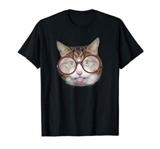 Funny Sarcastic Cat with Red sunglasses T-Shirt