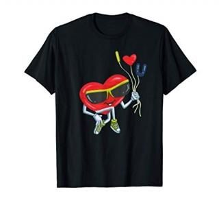 I Love You Cute Funny Heart Sunglasses Valentines Day Gift T-Shirt