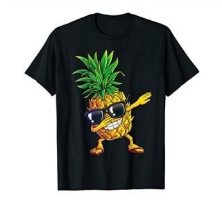 Dabbing Pineapple Sunglasses T shirt Aloha Beaches Hawaii T-Shirt