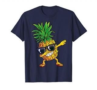 Dabbing Pineapple Sunglasses T shirt Aloha Beaches Hawaii T-Shirt