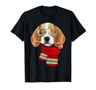 Beagle Shirt Christmas Gift for Dog Lovers Puppy Sunglasses T-Shirt