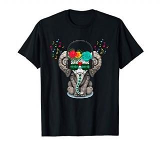 Dj Elephant With Headphones And Sunglasses T-Shirt
