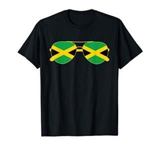 Jamaican Flag Jamaica Sunglasses T-Shirt Jamaica Flag Shirt T-Shirt