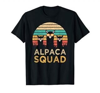 Funny Alpaca Squad Sunglasses Cool Alpacas Vintage Gift T-Shirt
