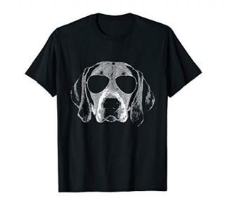 Cool Gift for American Foxhound owners with sunglasses. T-Shirt