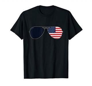 Joe Biden Aviator American Flag Sunglasses Patriotic T-Shirt