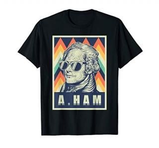 Retro Vintage Alexander Hamilton Tshirt Wearing Sunglasses T-Shirt