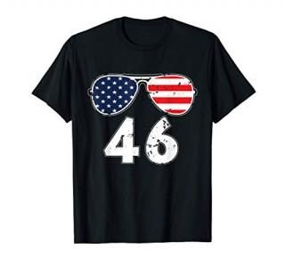 Joe Biden 46 President USA Flag Sunglasses Vintage Style T-Shirt