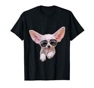 Swag Fennec Fox Puppy in Aviator Sunglass T-Shirt