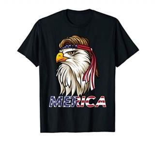 Bald Eagle Shirt American Sunglasses Mullet USA 4th of July T-Shirt