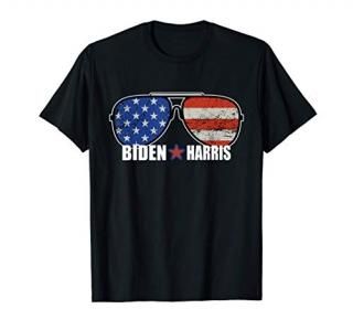 Biden Harris 2020 Aviator Sunglasses American Flag T-Shirt