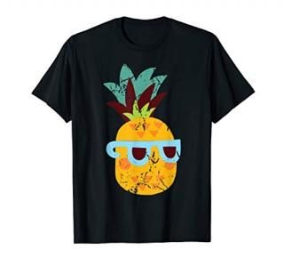 Cool pineapple wearing sunglasses pool party gift for kids T-Shirt